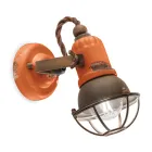 Applique Spotlight Stil Industrial I punuar me dorë në Hekur dhe Qeramikë - Loft Viadurini