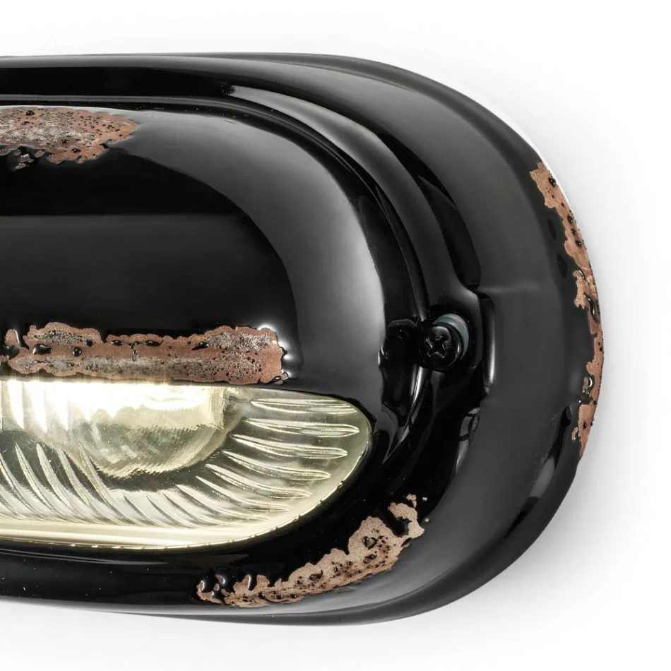 Aplikacion hekuri horizontal qeramike dhe industriale i punuar me dorë - Vintage Viadurini