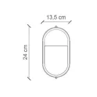 Llamba muri e punuar me dore qeramike dhe hekur Industrial vertikal - Vintage Viadurini