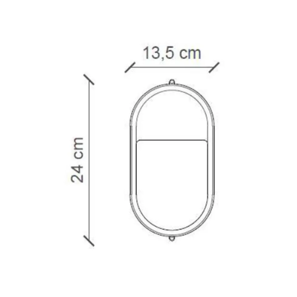 Llamba muri e punuar me dore qeramike dhe hekur Industrial vertikal - Vintage Viadurini