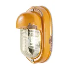 Llamba muri e punuar me dore qeramike dhe hekur Industrial vertikal - Vintage Viadurini