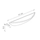 Llamba Muri Artizanale Qeramike dhe Dekorime Blu te Pikturuara me Dore - Trieste Viadurini