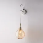 Llambë Muri prej Hekuri me Xham Pyrex të Prodhuar në Itali për Dekor të Brendshëm - Amazonia Viadurini