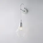 Llambë Muri prej Hekuri me Xham Pyrex të Prodhuar në Itali për Dekorim të Brendshëm - Olimpo Viadurini