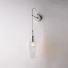 Llambë Muri prej Hekuri me Xham Pyrex të Prodhuar në Itali për Dekorim të Brendshëm - Sparta Viadurini