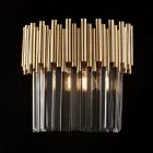 Llambë Muri prej Hekuri të Praruar me Gurë të Rreshtë të Prodhuar në Itali për Dekorim të Brendshëm - Paris Viadurini