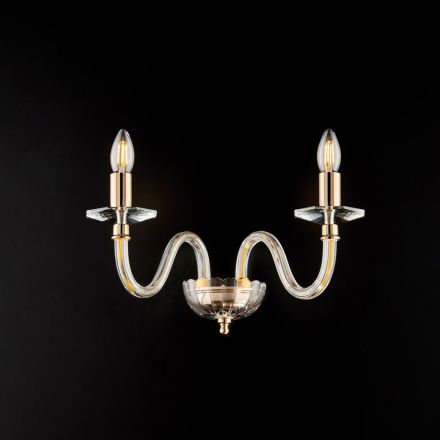 Llambë Muri prej Hekuri të Praruar me Xham të Prodhuar në Itali për Dekor të Brendshëm - Innsbruck Viadurini