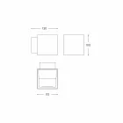 Llambë muri në bronz dhe gips të prodhuar në Itali - Cubetto Aldo Bernardi Viadurini