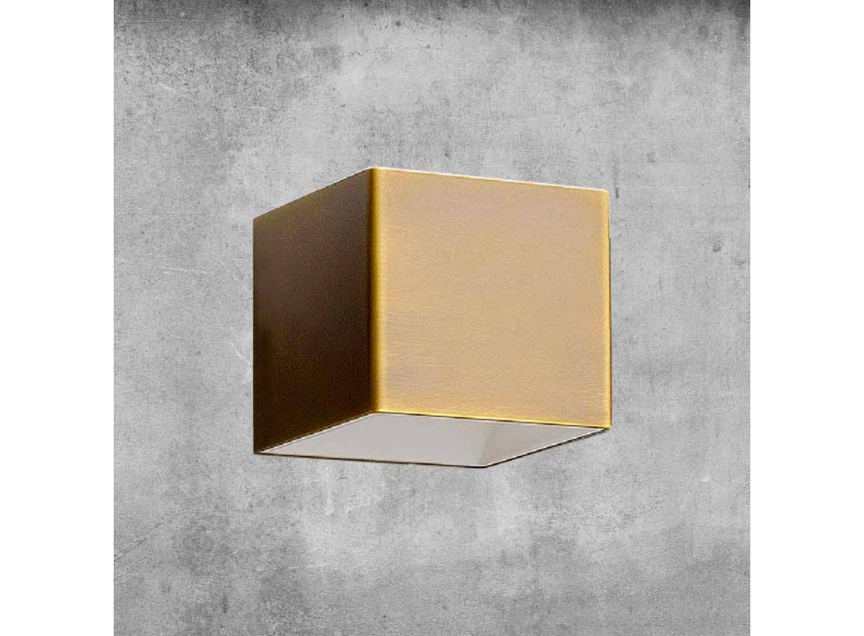 Llambë muri në bronz dhe gips të prodhuar në Itali - Cubetto Aldo Bernardi Viadurini