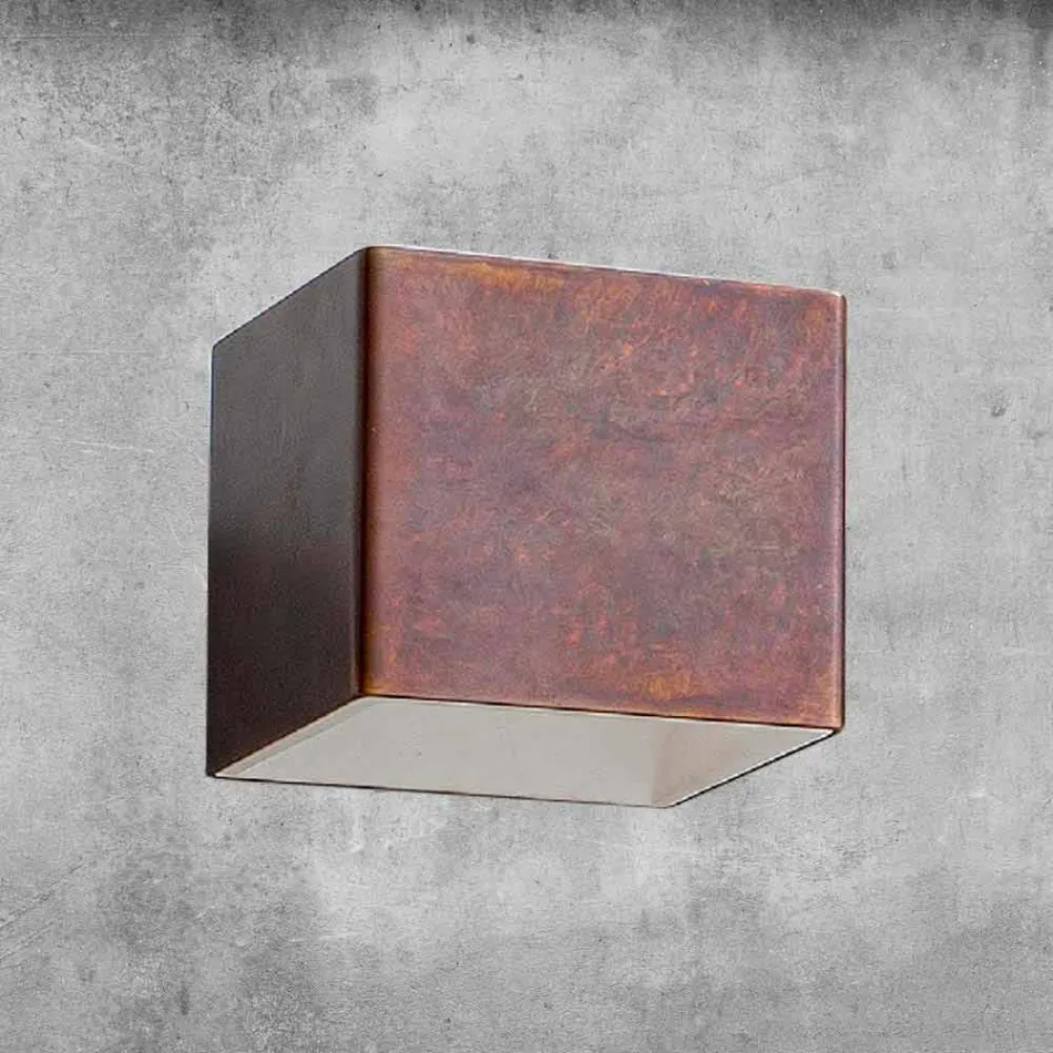 Llambë muri në bronz dhe gips të prodhuar në Itali - Cubetto Aldo Bernardi Viadurini