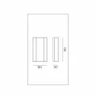 Llambë muri në bronz dhe xham me 2 drita Projektimi i punuar me dorë - Lidhur nga Il Fanale Viadurini