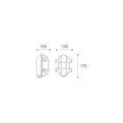 Llambë Muri Vintage prej Tunxhi me Opal/Xham Transparent - Sirenë Viadurini