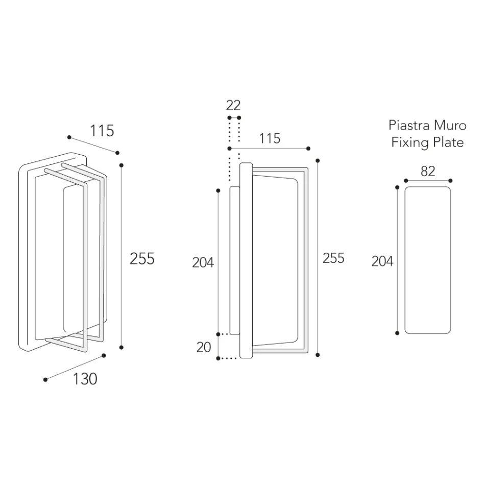 Llambë Muri Vintage prej Tunxhi, Prizë E27 dhe Dritë Atmosferike e Prodhuar në Itali - Kristal Viadurini