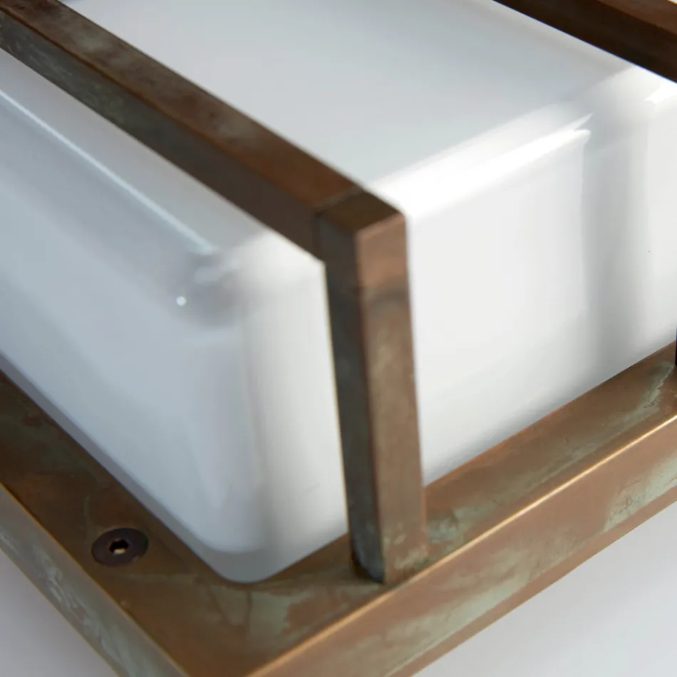 Llambë Muri Vintage prej Tunxhi, Prizë E27 dhe Dritë Atmosferike e Prodhuar në Itali - Kristal Viadurini