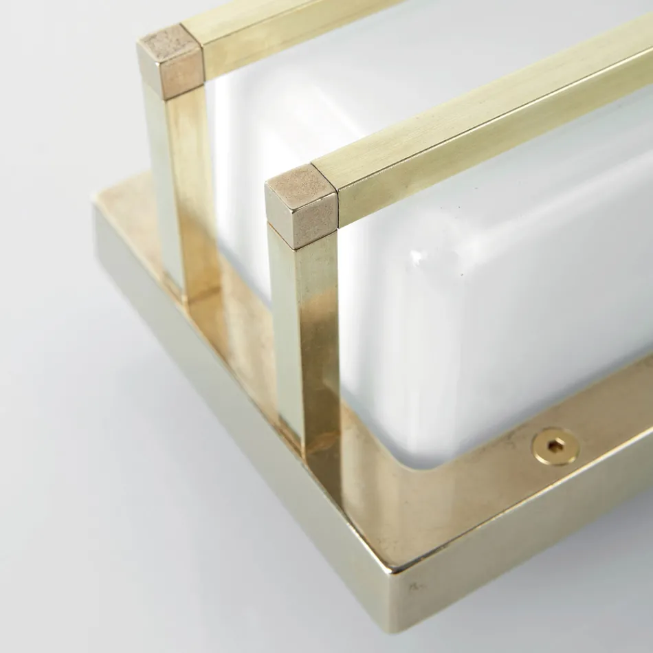 Llambë Muri Vintage prej Tunxhi, Prizë E27 dhe Dritë Atmosferike e Prodhuar në Itali - Kristal Viadurini