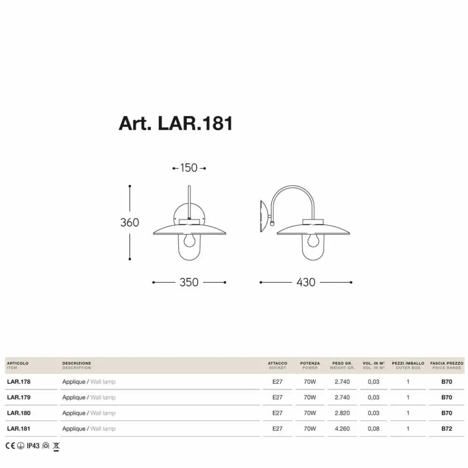Applique La Traviata bakri, qelqi dhe bronzi antik Viadurini