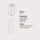 Smith - dritë muri LED në dritën Toscot në hartimin e enës prej balte H 24 cm Viadurini