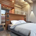 Llambë muri dekorative Led në ngjyrë alumini të bardhë ose të zezë me porte USB - Paola Viadurini