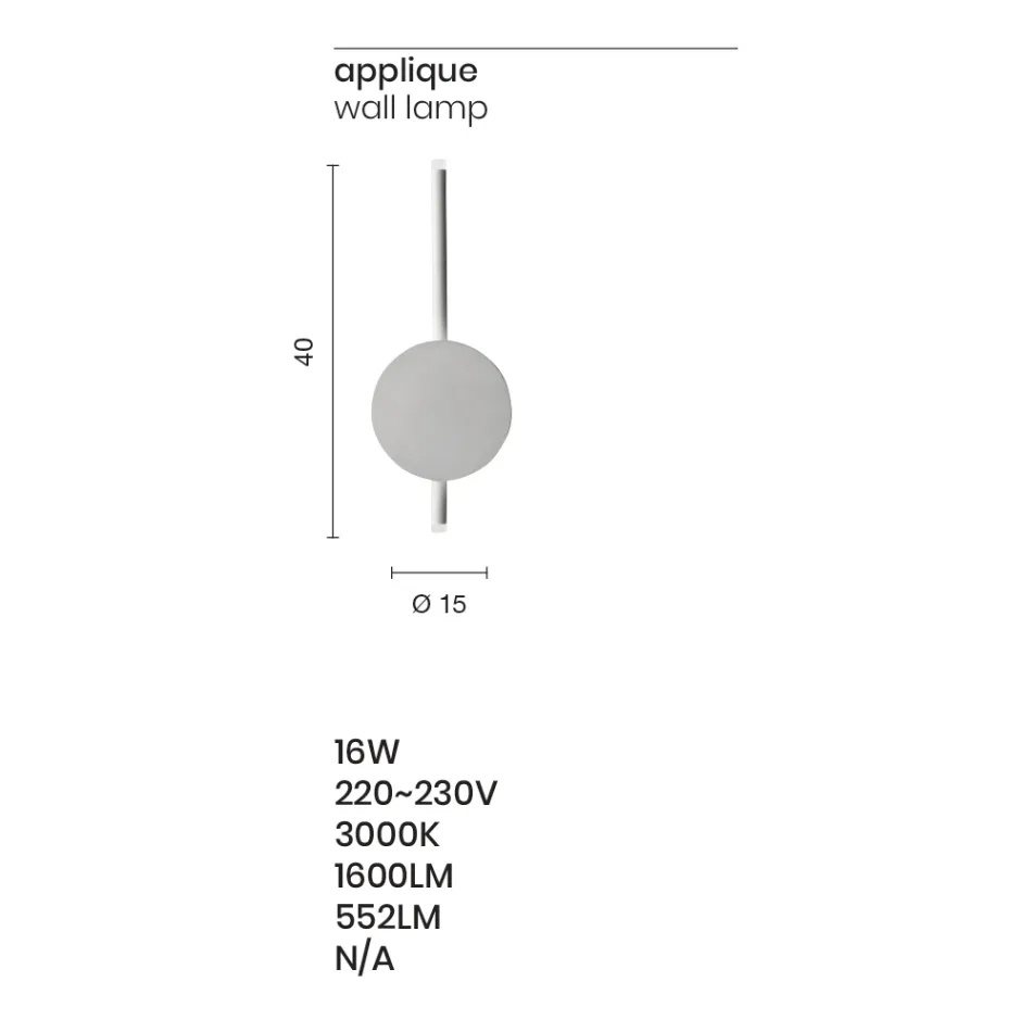 Llambë muri LED me dizajn modern në metal të bardhë, të zi ose ari - dore Viadurini