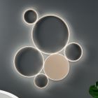Llambë muri moderne LED me veshje metalike të lyer me ar ose argjend - Punto Viadurini