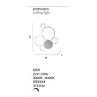 Llambë muri moderne LED me veshje metalike të lyer me ar ose argjend - Punto Viadurini