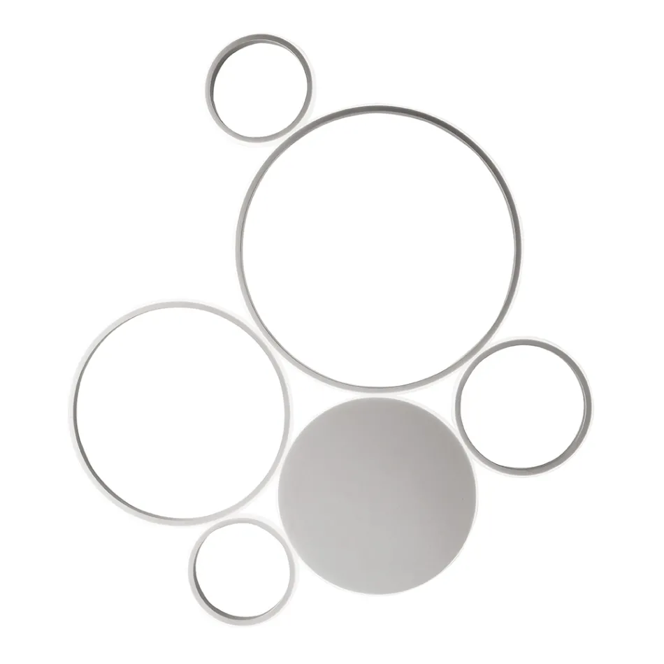 Llambë muri moderne LED me veshje metalike të lyer me ar ose argjend - Punto Viadurini