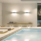 Llambë muri Led për ambiente të brendshme në alumin e bardhë, të zezë ose korten - Renella Viadurini