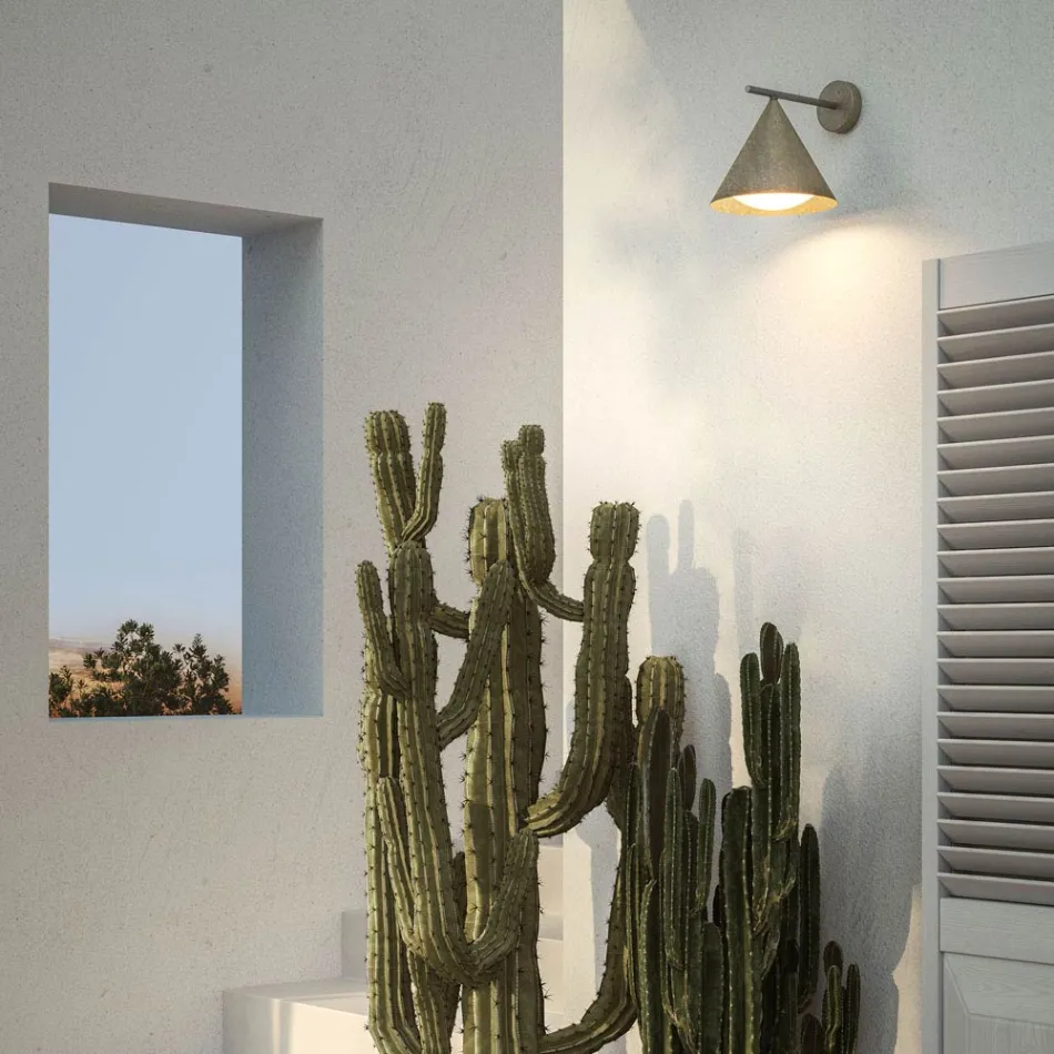 Drita e jashtme e murit në tunxh dhe qelq Prodhuar në Itali - Shi Viadurini