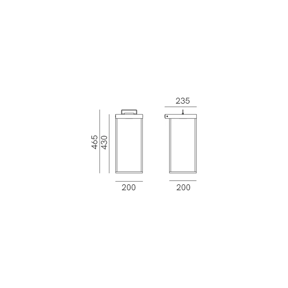 Drita e jashtme e murit në tunxh Prodhuar në Itali - me diell Viadurini