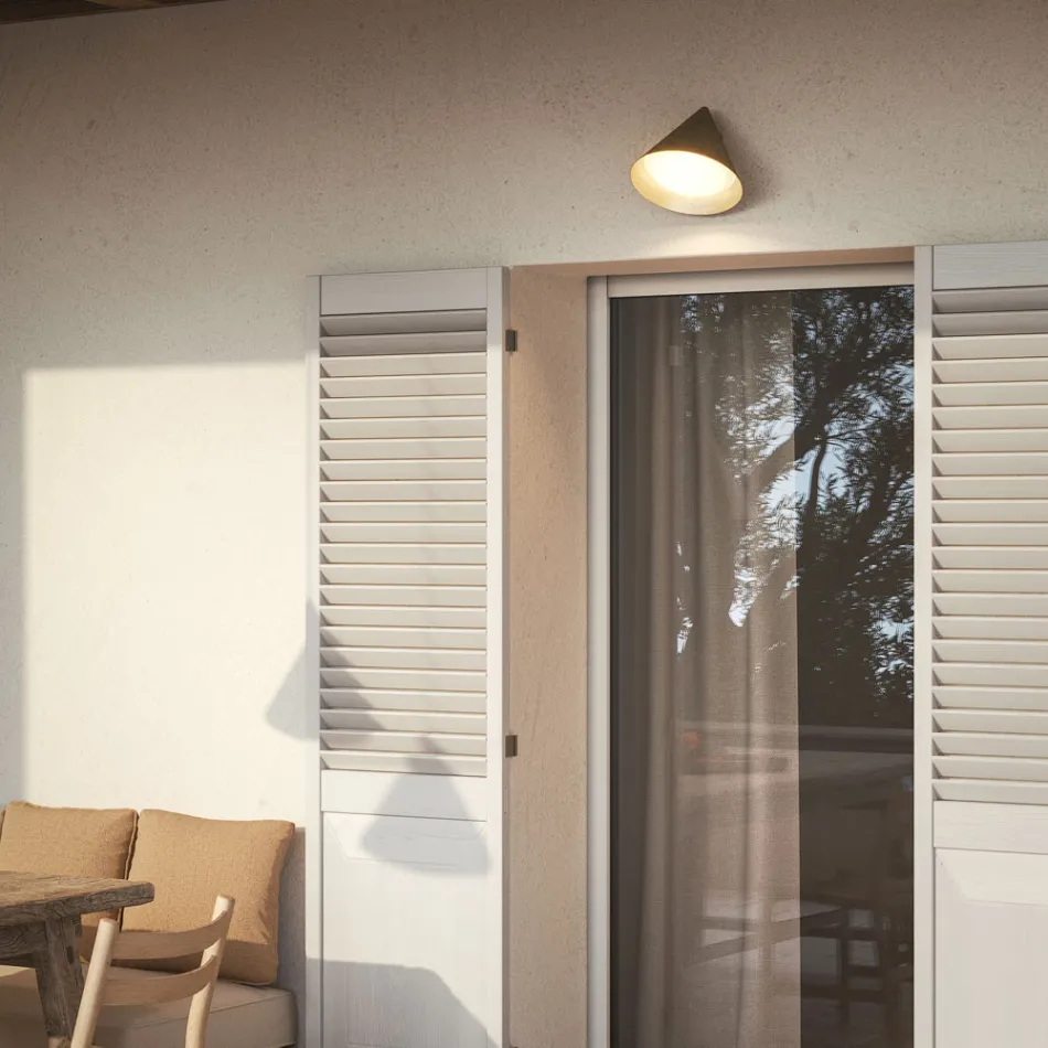 Drita e jashtme e murit në qelq dhe tunxh Prodhuar në Itali - Shi Viadurini