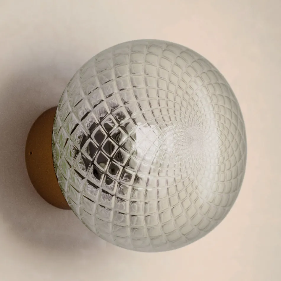 Drita e murit të brendshëm në xham gri Prodhuar në Itali - Lucciola Viadurini