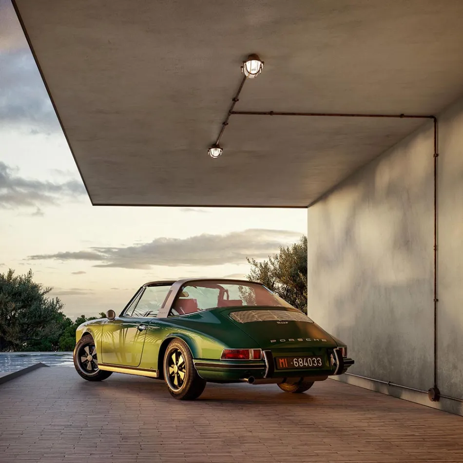 Dritë muri ovale me kafaz tunxhi Prodhuar në Itali - Varkë Viadurini