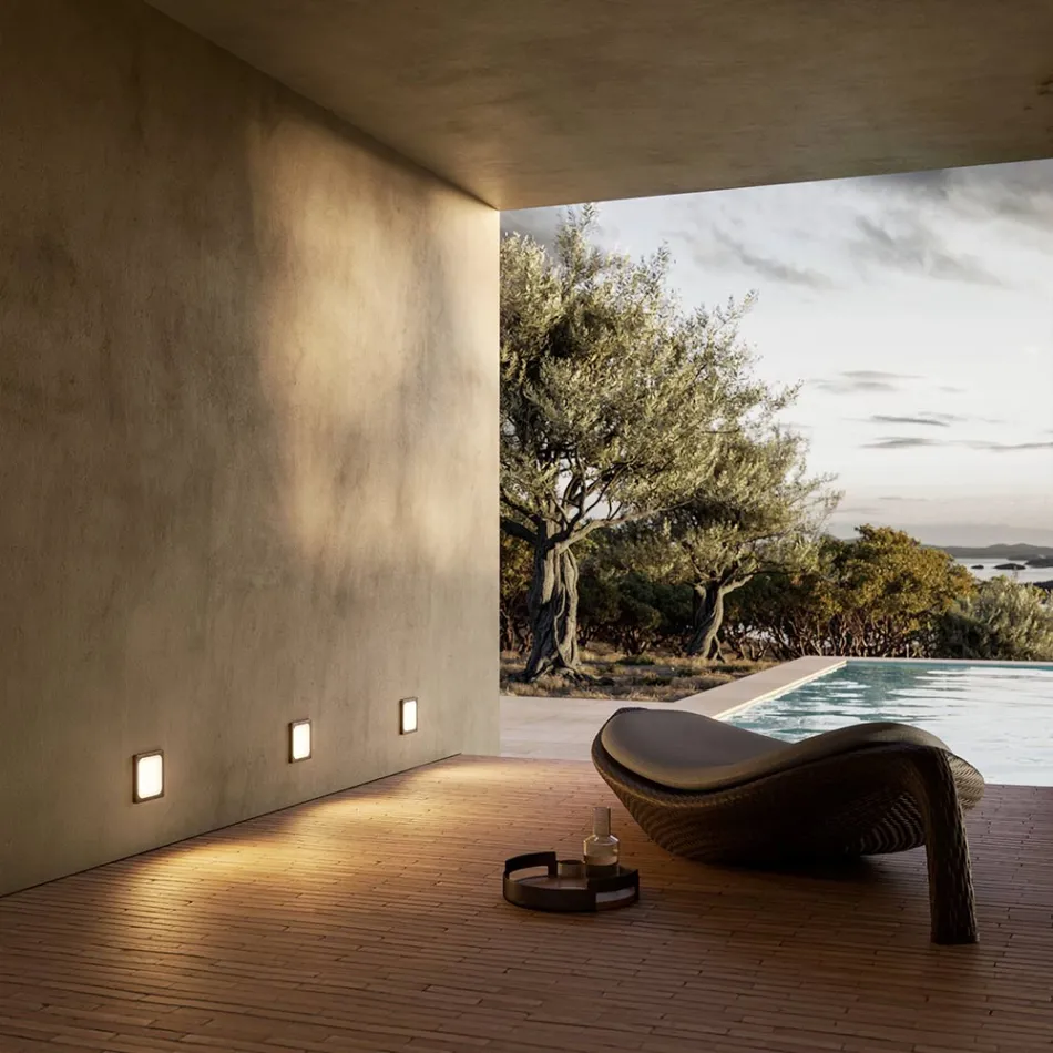 Tavolinë muri prej tunxhi katror me Detaje Opsionale - Varkë Viadurini