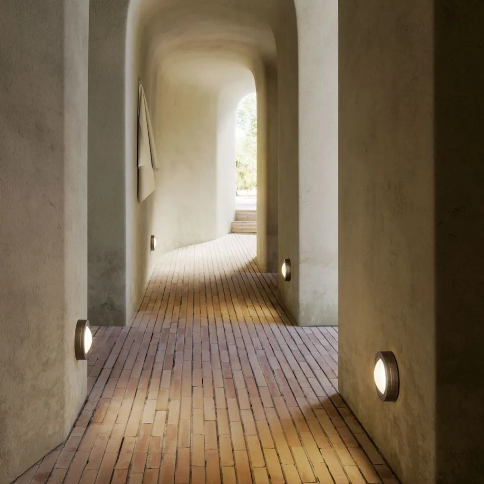 Tavolinë muri prej tunxhi të rrumbullakët me detaj opsional - Varkë Viadurini