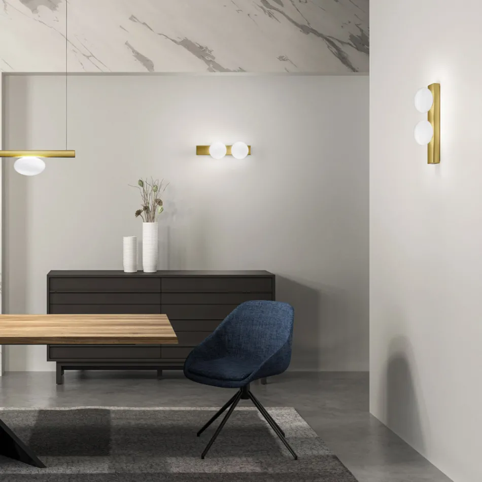 Dritë muri ose tavani prej alumini dhe qelqi të bardhë të fryrë - Alma Viadurini