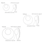 Dritë muri ose tavani prej alumini, metali dhe xhami të bardhë - Luma Viadurini