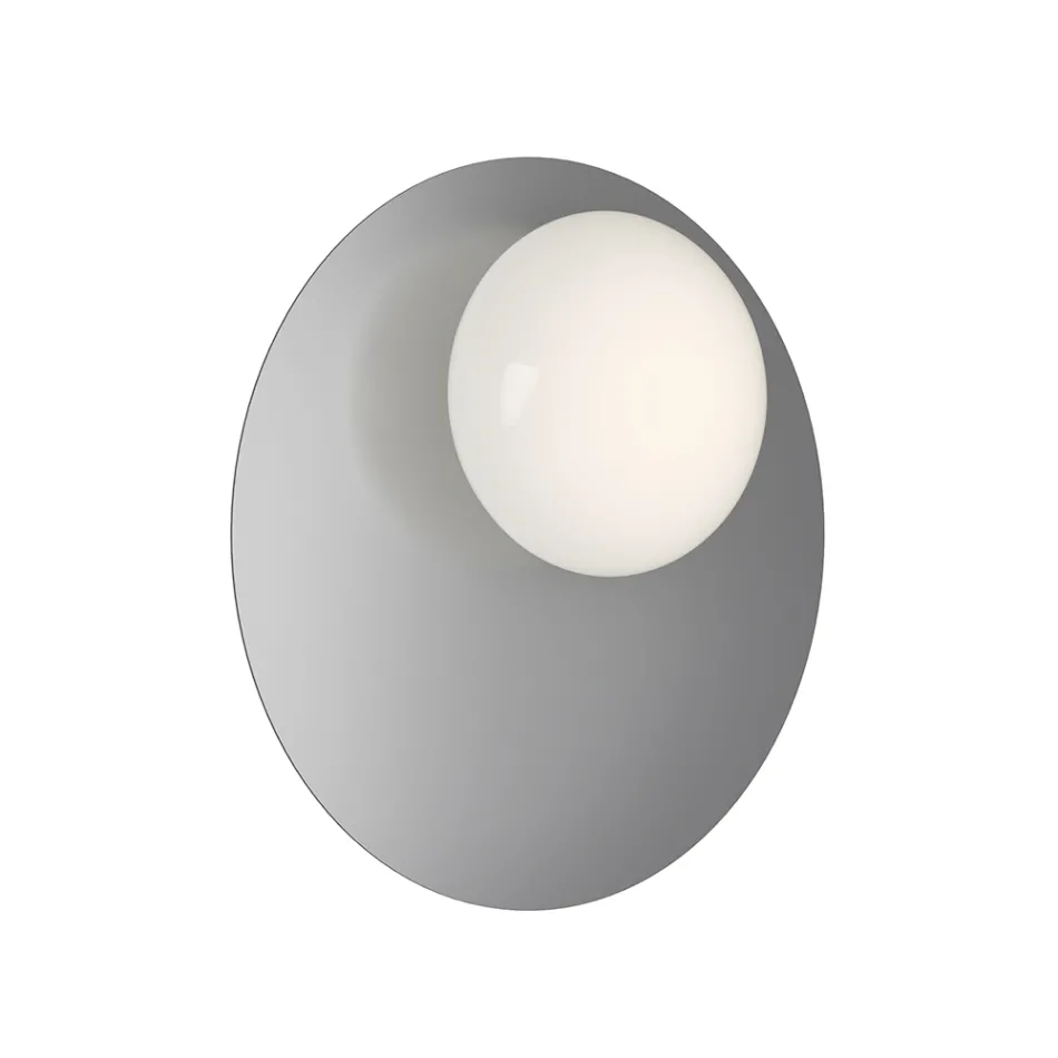 Dritë muri ose tavani prej alumini, metali dhe xhami të bardhë - Luma Viadurini