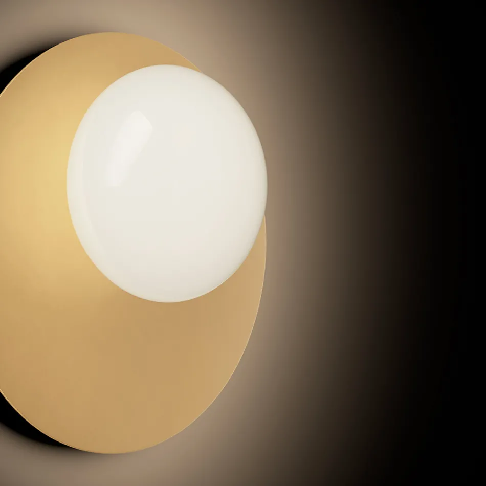 Dritë muri ose tavani prej alumini, metali dhe xhami të bardhë - Luma Viadurini