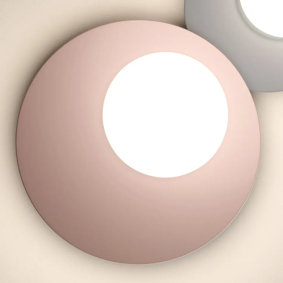 Dritë muri ose tavani prej alumini, metali dhe xhami të bardhë - Luma Viadurini