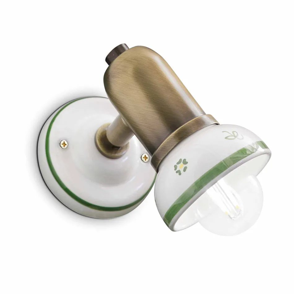 Sconce e rregullueshme mur prej qeramike Savona nga Ferroluce Viadurini