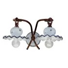 Llambë qeramike e dekoruar me dorë Roma e bërë në Itali nga Ferroluce Viadurini