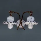 Llambë qeramike e dekoruar me dorë Roma e bërë në Itali nga Ferroluce Viadurini