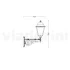 Llamba muri e jashtme në alumin dhe qelq Prodhuar në Itali Vintage - Bonaria Viadurini