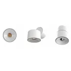 Llambë muri dekorative e rrumbullakët Led 7W në ngjyrë alumini të bardhë ose të zi - Kinë Viadurini