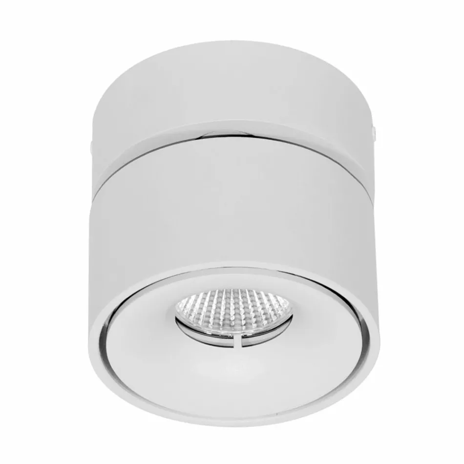 Llambë muri dekorative e rrumbullakët Led 7W në ngjyrë alumini të bardhë ose të zi - Kinë Viadurini