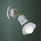 Sconce e bardhë mur qeramike Treviso e bërë në Itali nga Ferroluce Viadurini