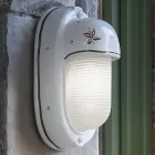 Llambë muri vertikale në natyrë me lule qeramike të lyera me dorë - Brindisi Viadurini