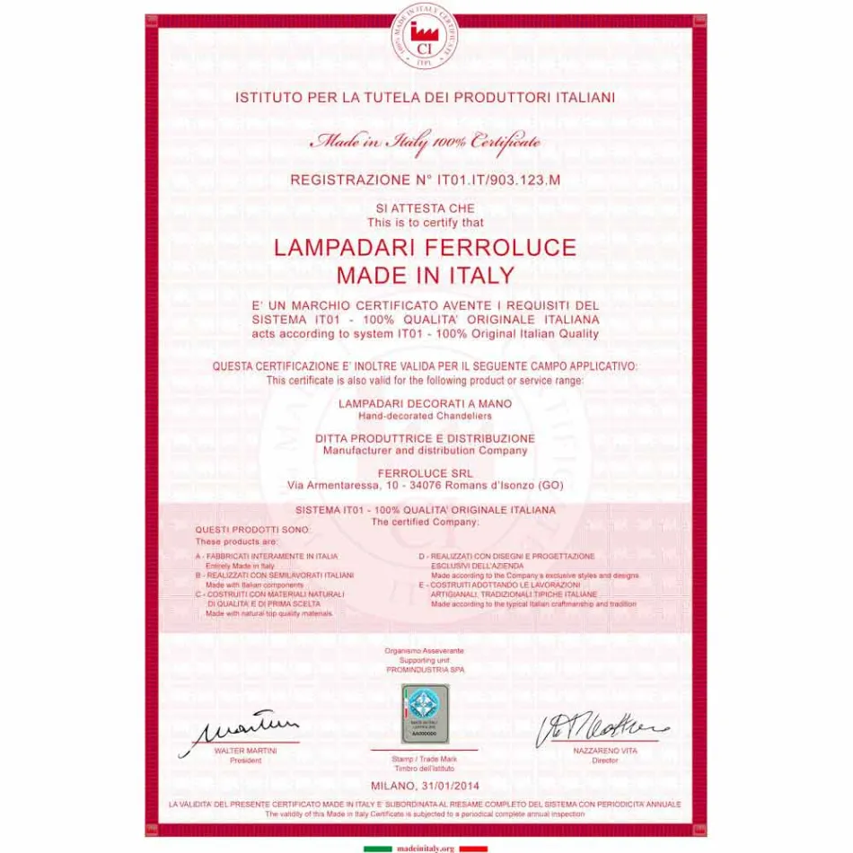 Applique vintage qeramike me qendër të vëmendjes Sandra Ferroluce Viadurini