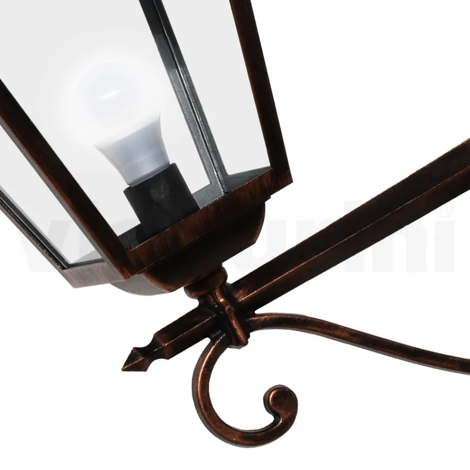 Llambë Muri Vintage Outdoor në Alumin dhe Xham Prodhuar në Itali - Doroty Viadurini