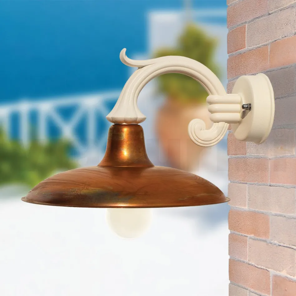 Vintage Garden Applique në alumin dhe tunxh Prodhuar në Itali - Adela Viadurini